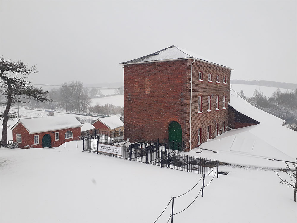 Crofton Pumping Station in the snow 2019