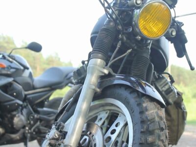Two motor cycles
