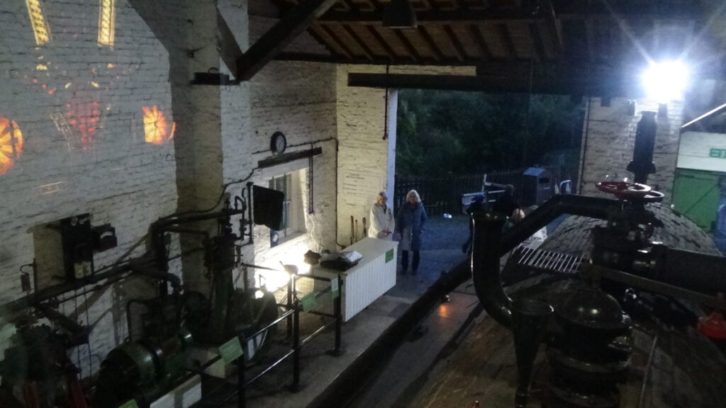 Boiler house at night